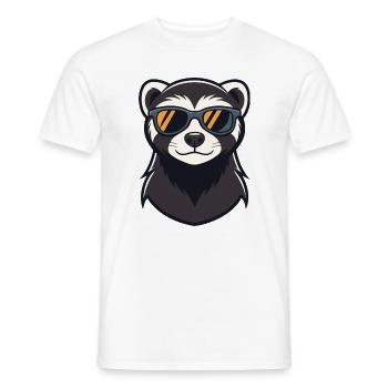 Furet Cool - T-shirt homme - blanc - Devant - AI Model Male 178 dark (178cm)