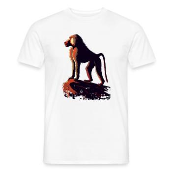 Baboon - Men's T-Shirt - white - Front - AI Model Male 178 dark (178cm)