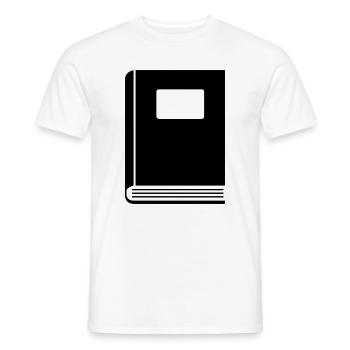 Livre fermé - T-shirt homme - blanc - Devant - AI Model Male 178 dark (178cm)
