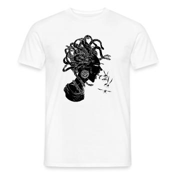 Black Medusa - Men's T-Shirt - white - Front - AI Model Male 178 dark (178cm)