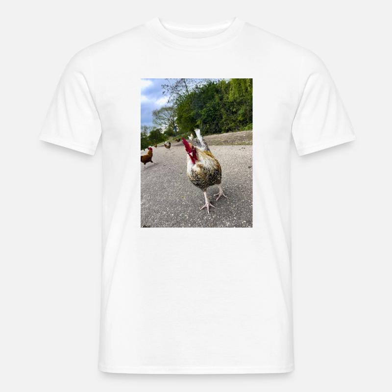 Bist du ein Huhn?? - Männer T-Shirt - Weiß