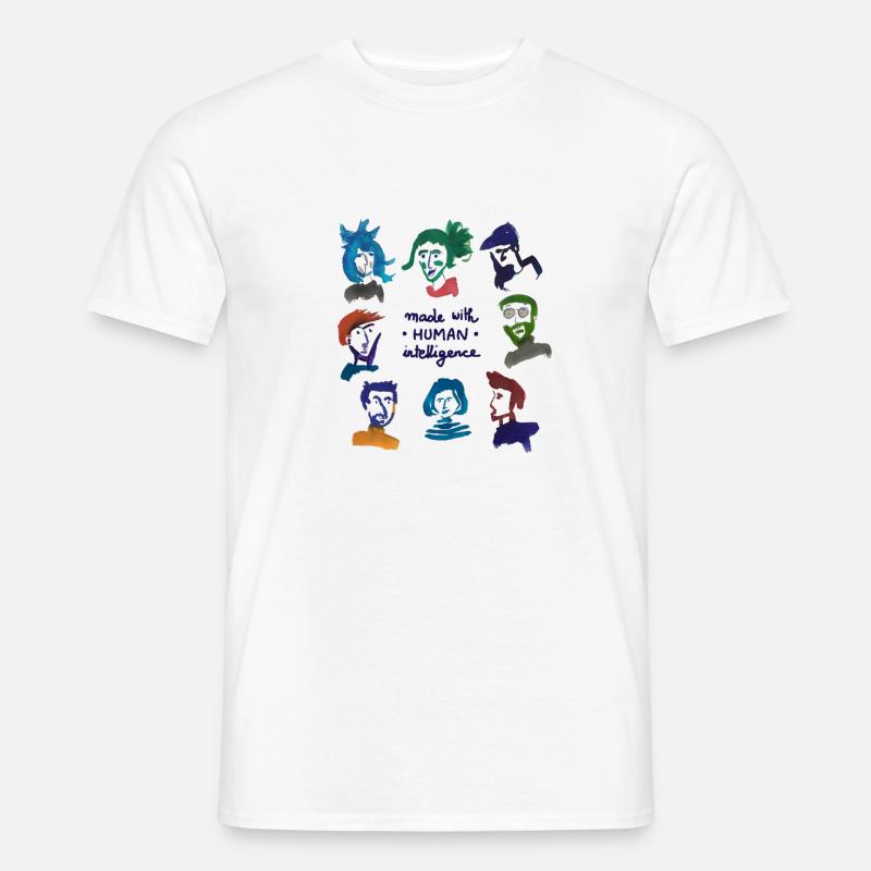 Bunte Köpfe – Menschliche Intelligenz - Männer T-Shirt - Weiß
