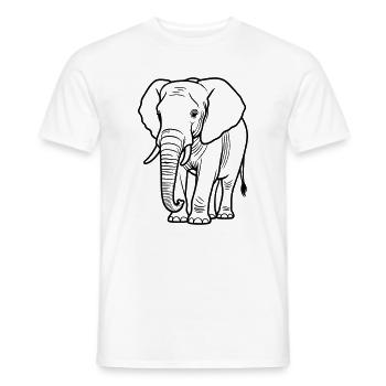 éléphant - T-shirt homme - blanc - Devant - AI Model Male 178 dark (178cm)