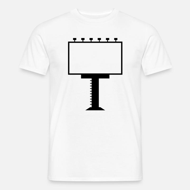 Werbetafel - Männer T-Shirt - Weiß