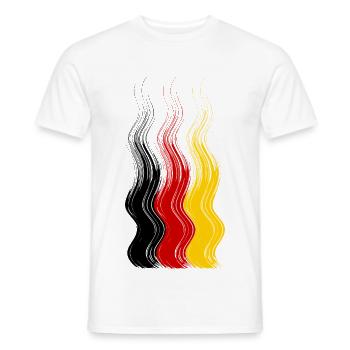 ALLEMAGNE ALLEMAGNE EUROPE FAN DE SPORT ALLEMAND - T-shirt homme - blanc - Devant - AI Model Male 178 dark (178cm)