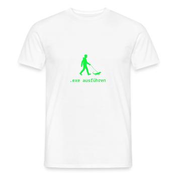 Exe Ausführen - Männer T-Shirt - Weiß - Vorne - AI Model Male 178 dark (178cm)