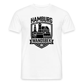 Hamburg Wandsbek – Heimat & Stadtteil Silhouette - Männer T-Shirt - Weiß - Vorne - AI Model Male 178 dark (178cm)