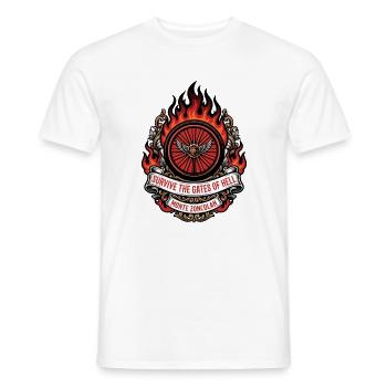 Monte Zoncolan Tore der Hölle - Männer T-Shirt - Weiß - Vorne - AI Model Male 178 dark (178cm)
