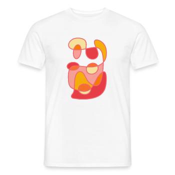 Modernes Farb-Formen Kunst-Design - Männer T-Shirt - Weiß - Vorne - AI Model Male 178 dark (178cm)