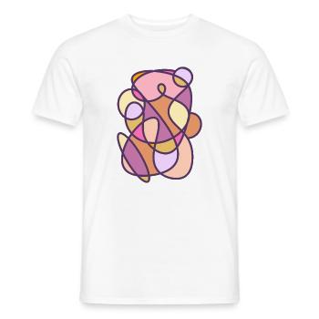 Design abstrait moderne - T-shirt homme - blanc - Devant - AI Model Male 178 dark (178cm)
