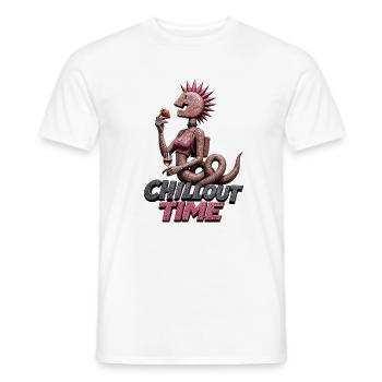 Chillout Time Stone Demon - Men's T-Shirt - white - Front - AI Model Male 178 dark (178cm)