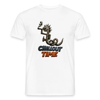 Heure de détente du serpent rouillé - T-shirt homme - blanc - Devant - AI Model Male 178 dark (178cm)