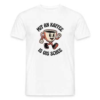 Froher Kaffee Wiener Dialekt - Männer T-Shirt - Weiß - Vorne - AI Model Male 178 dark (178cm)