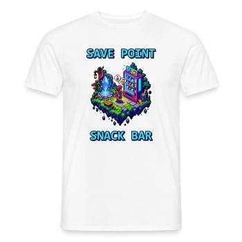 Save Point Snackbar - Männer T-Shirt - Weiß - Vorne - AI Model Male 178 dark (178cm)