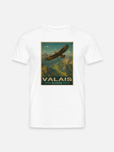 Valais Schweiz - Männer T-Shirt - Weiß