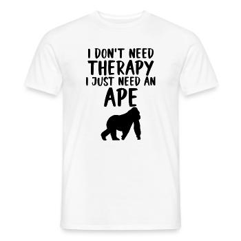Affe Spruch  - Männer T-Shirt - Weiß - Vorne - AI Model Male 178 dark (178cm)