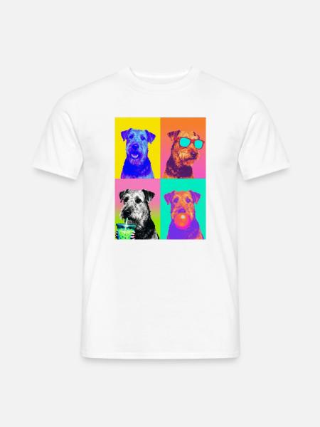 Hunde Airedale Terrier Hund - Männer T-Shirt - Weiß