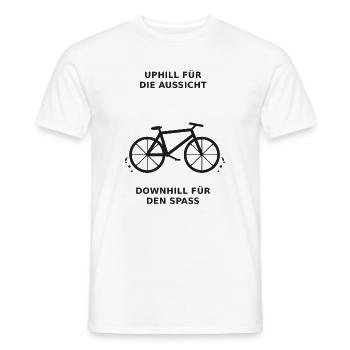mtb_uphill_downhillI - Männer T-Shirt - Weiß - Vorne - AI Model Male 178 dark (178cm)