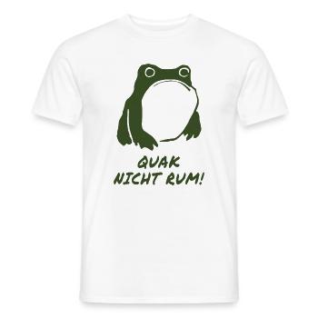 Quak nicht rum – Lustiger Frosch Spruch - Männer T-Shirt - Weiß - Vorne - AI Model Male 178 dark (178cm)