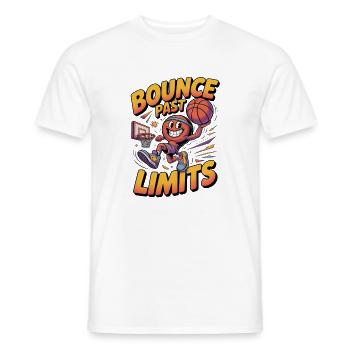 Basketball Bounce Past Limits Cartoon Comic Style  - Männer T-Shirt - Weiß - Vorne - AI Model Male 178 dark (178cm)