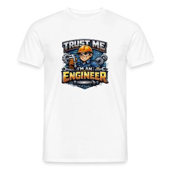 Vertrau mir, ich bin Ingenieur, Handwerker, Mechaniker. - Männer T-Shirt - Weiß - Vorne - AI Model Male 178 dark (178cm)