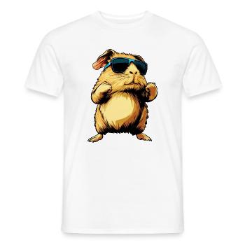 Fitness Meerschweinchen - Männer T-Shirt - Weiß - Vorne - AI Model Male 178 dark (178cm)