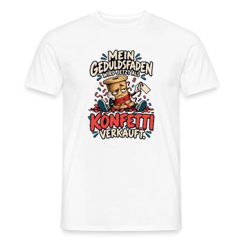 Geduldsfaden Konfetti - Männer T-Shirt - Weiß - Vorne - AI Model Male 178 dark (178cm)