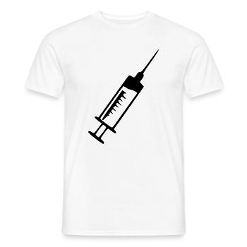 Spritze Arzt Ärztin Geschenk  - Männer T-Shirt - Weiß - Vorne - AI Model Male 178 dark (178cm)