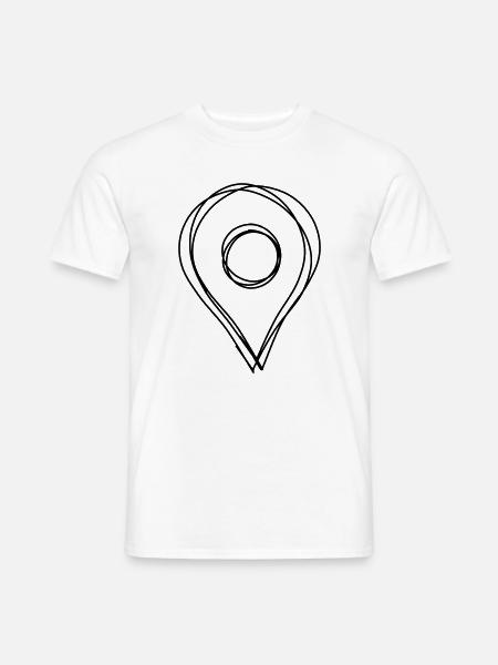 Standort handgezeichnet - Männer T-Shirt - Weiß