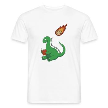 Nur noch ein Buch Dinosaurier - Männer T-Shirt - Weiß - Vorne - AI Model Male 178 dark (178cm)