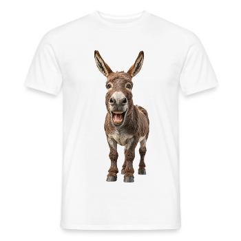 Esel - Männer T-Shirt - Weiß - Vorne - AI Model Male 178 dark (178cm)