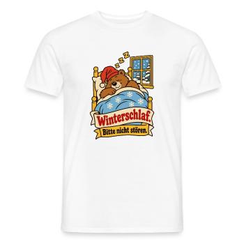 Winterschlaf Bitte nicht stören - Männer T-Shirt - Weiß - Vorne - AI Model Male 178 dark (178cm)