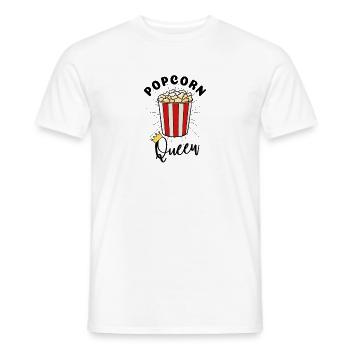 Popcorn Queen T-shirt Cadeau Sac De Popcorn - T-shirt homme - blanc - Devant - AI Model Male 178 dark (178cm)