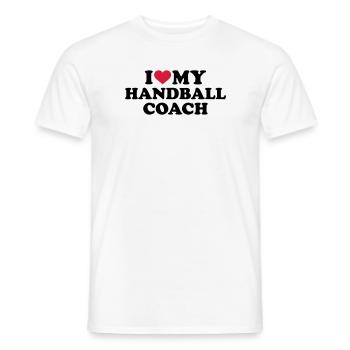 Handball coach - Men's T-Shirt - white - Front - AI Model Male 178 dark (178cm)