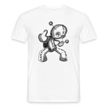 Drôle de poupée vaudou grossin - T-shirt homme - blanc - Devant - AI Model Male 178 dark (178cm)