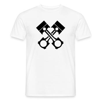 Kolben - Männer T-Shirt - Weiß - Vorne - AI Model Male 178 dark (178cm)