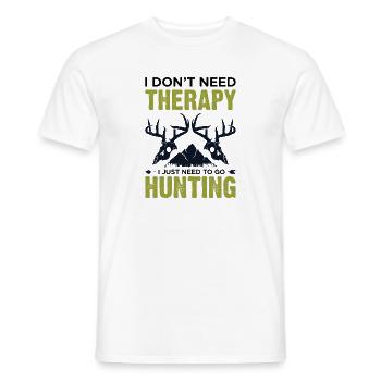 Chasse parce que - T-shirt homme - blanc - Devant - AI Model Male 178 dark (178cm)