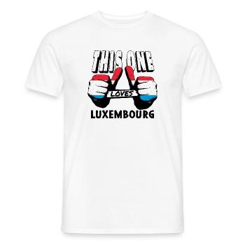 Luxembourg flag Luxembourg flag Home - Men's T-Shirt - white - Front - AI Model Male 178 dark (178cm)
