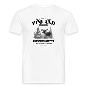 Finland - Moose - Finland - Moose - Men's T-Shirt - white - Front - AI Model Male 178 dark (178cm)