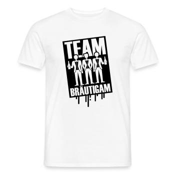 Team Bräutigam Polterhochzeit - Männer T-Shirt - Weiß - Vorne - AI Model Male 178 dark (178cm)