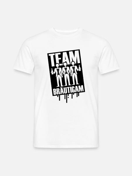 Team Bräutigam Polterhochzeit - Männer T-Shirt - Weiß