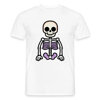 Skeleton Halloween - Men's T-Shirt - white - Front - AI Model Male 178 dark (178cm)