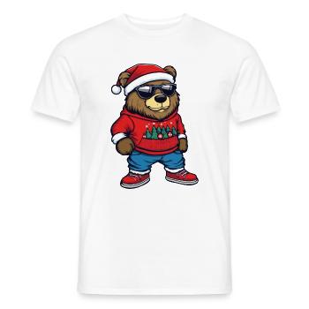 Bear Christmas Ugly Christmas - Men's T-Shirt - white - Front - AI Model Male 178 dark (178cm)