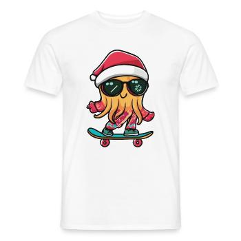 Jellyfish Christmas Funny - Men's T-Shirt - white - Front - AI Model Male 178 dark (178cm)