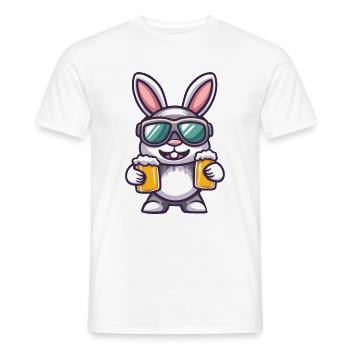 Hase Ski Bier - Männer T-Shirt - Weiß - Vorne - AI Model Male 178 dark (178cm)