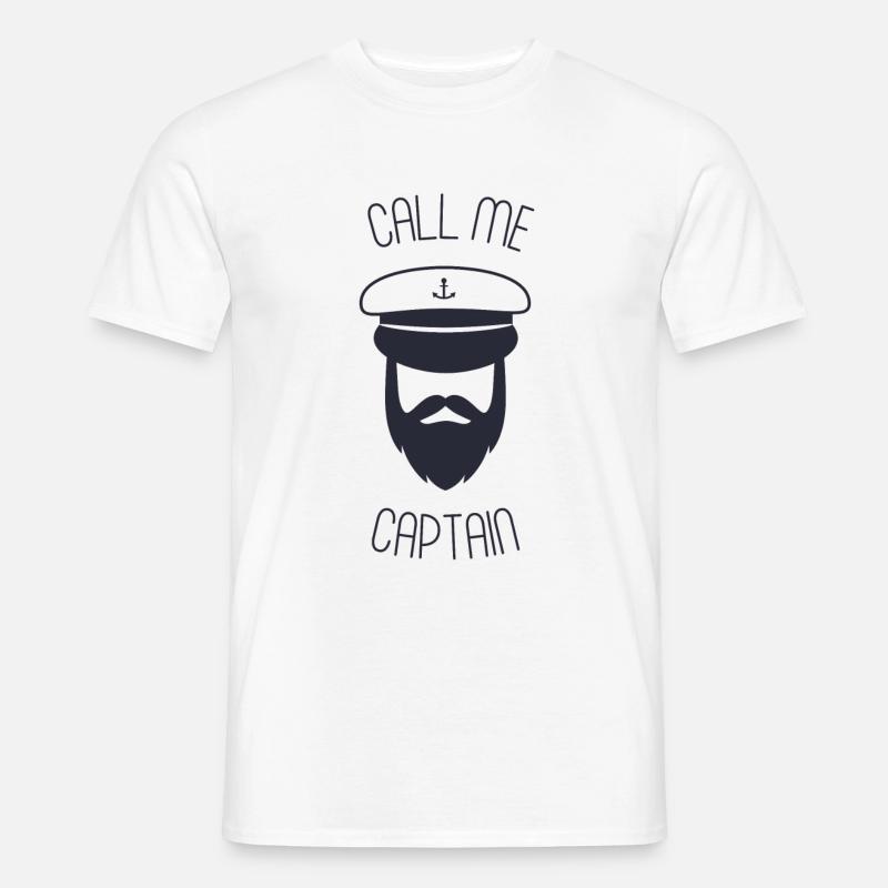 Call me captain - Männer T-Shirt - Weiß