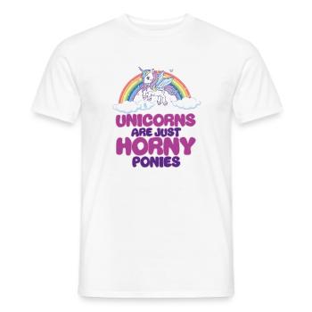 Lustiger Einhorn Spruch I Einhörner - Männer T-Shirt - Weiß - Vorne - AI Model Male 178 dark (178cm)