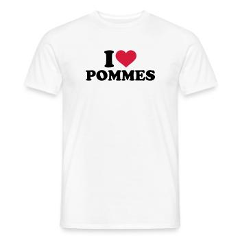Pommes - Männer T-Shirt - Weiß - Vorne - AI Model Male 178 dark (178cm)
