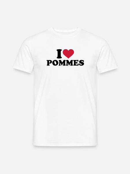 Pommes - Männer T-Shirt - Weiß