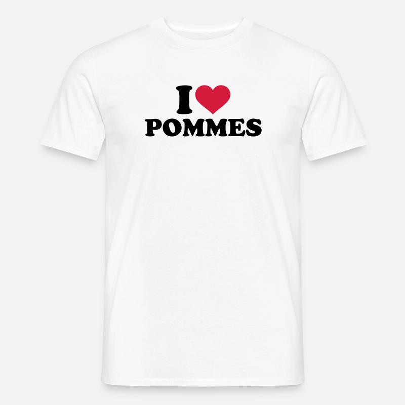 Pommes - Männer T-Shirt - Weiß